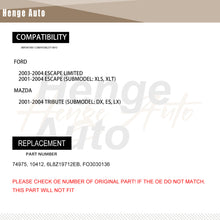 Load image into Gallery viewer, Aluminum AC Condenser Assembly Compatible with 2001-2004 Ford Escape Mazda Tribute 6L8Z19712EB