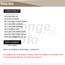 Load image into Gallery viewer, Aluminum AC Condenser Fit For Honda Civic 2016-2021 L4 2.0L Fits 30007 HO3030164