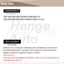 Load image into Gallery viewer, Aluminum Radiator Assembly Fit For 2002-2006 Nissan Altima Base S SL 2.5L L4 2414