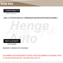 Load image into Gallery viewer, AC Condenser For Toyota Rav4 Aluminum 2006-2012 2.5L 3.5L Fits 3575 TO3030204