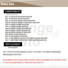 Load image into Gallery viewer, Aluminum Radiator Assembly Fit For 2007-2013 Dodge Caliber Jeep Patriot Chrysler 200