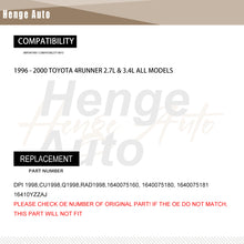 Load image into Gallery viewer, Aluminum Radiator Assembly Fit for 1996-2002 Toyota 4Runner 2.7L 3.4L L4 V6 CU1998