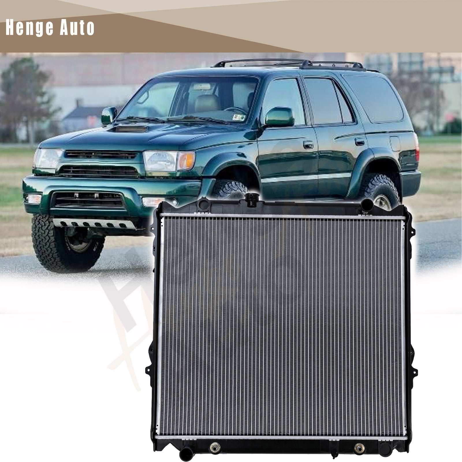 Aluminum Radiator – Fits Toyota 4Runner 2.7L & 3.4L 1996-2002 – AT/MT, 2-Row