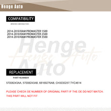 Load image into Gallery viewer, Aluminum AC Condenser Assembly Compatible with 2014-2018 Ram ProMaster 1500 2500 3500 CH3030257 4614