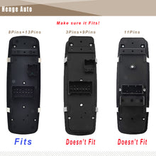 Load image into Gallery viewer, Henge Auto Left Driver Side Master Power Window Switch Compatible with 2011-2016 Dodge Journey 2.4L 3.6L,Replaces OE 68084001AB 68084001AC 68084001AD 901-486
