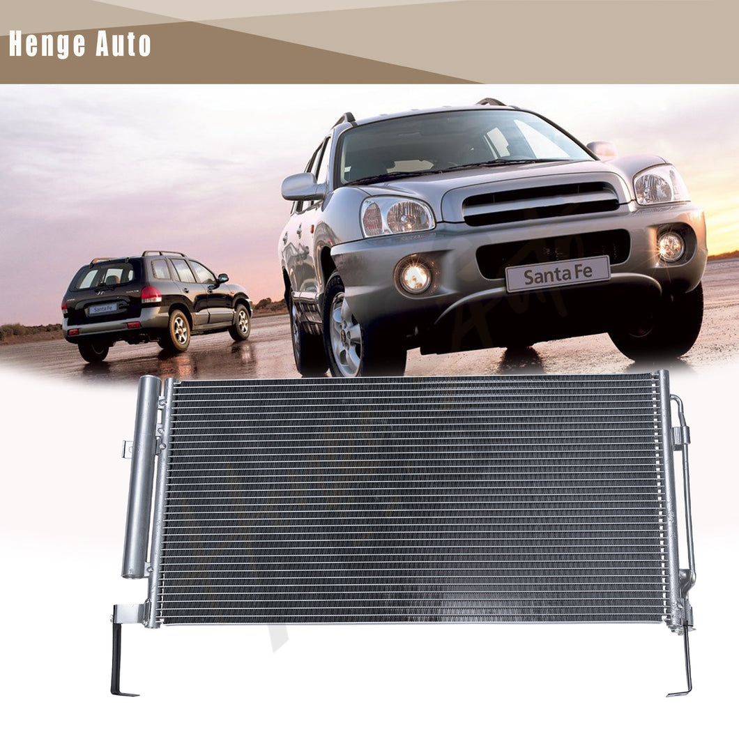 AC Condenser Aluminum For 2001-2006 Hyundai Santa Fe 2.4 L4 2.7 3.5 V6 Fits 3030