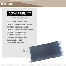 Load image into Gallery viewer, AC Condenser For Chevrolet Silverado 1500 GMC Sierra Cadillac Escalade Truck SUV
