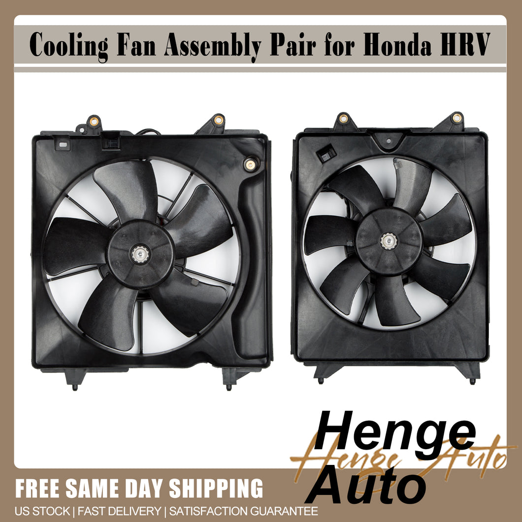 Radiator Cooling Fan Assembly For 2016-2018 Honda HR-V Driver & Passenger Side