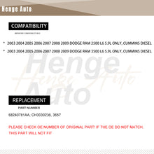 Load image into Gallery viewer, AC Condenser Aluminum For 2003-2009 Dodge Ram 2500 3500 5.9L AC3657 5.9L ONLY
