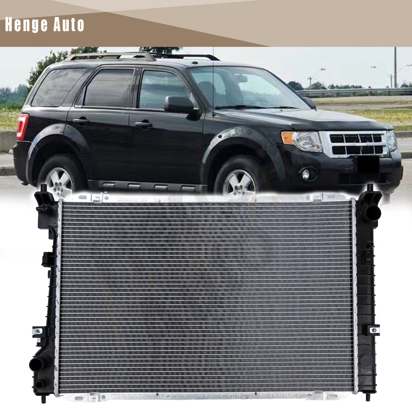 PE Radiator 2307 – For 2001-2007 Ford Escape 3.0L V6, Bolt-In Aluminum
