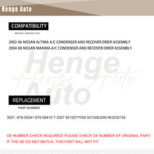 Load image into Gallery viewer, Aluminum AC Condenser Fit For Nissan Altima 2002-2006 Maxima 2004-2008 Fits 3057
