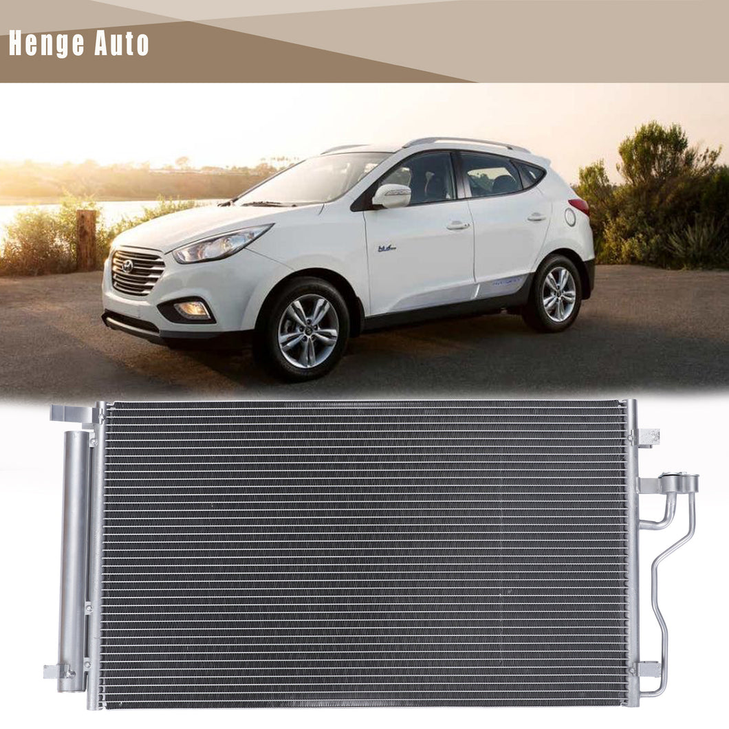 Aluminum Condenser Assembly Compatible with  2010-2015 Hyundai Tucson 2011-2016 Kia Sportage