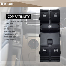 Load image into Gallery viewer, Driver Side Master Window Switch Compatible with 2009-2017 VW CC | Tiguan 2010 2011 2012 2013 2014 VW Golf,Replaces OE 1K4959857 5K4959857 1K4-959-857-B-REH 
