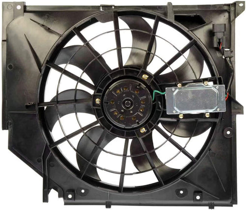 Henge Auto Radiator Cooling Fan Assembly Compatible with 323Ci 325Ci 328Ci 330Ci Replaces 17117561757 17117525508 BM3115108