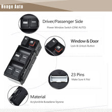 Load image into Gallery viewer, Henge Auto Power Window Switch Lifter Compatible with 2003-2007 Honda Accord Sedan Replace OE 35750-SDA-H12 35750-SDA-A14 35750SDAA13

